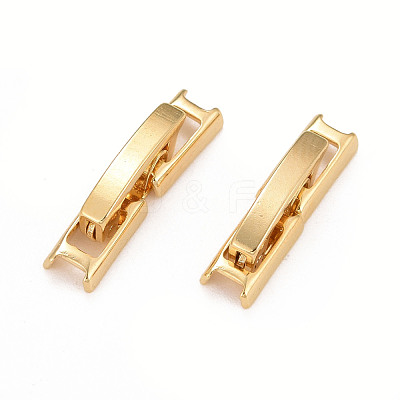 Eco-Friendly Brass Watch Band Clasps KK-M225-27G-1