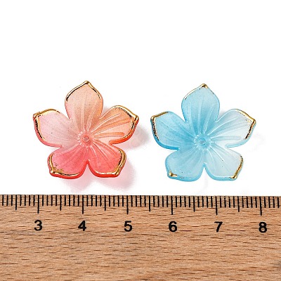 Transparent Acrylic Bead Caps X-TACR-P011-03G-1