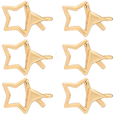 8Pcs Brass Lobster Claw Clasps KK-BBC0022-43-1