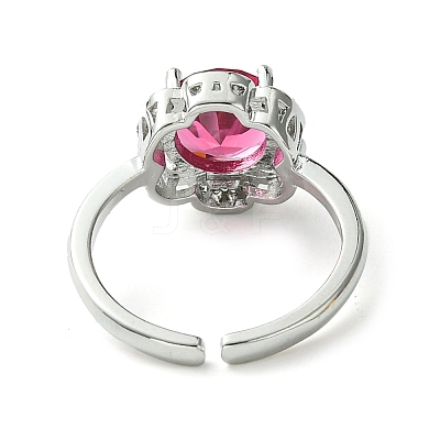 Bass Micro Pave Cubic Zirconia Ring RJEW-Z033-19B-1