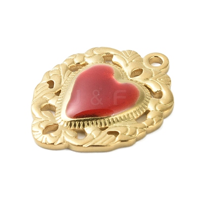 304 Stainless Steel Enamel Pendants STAS-K303-04G-04-1