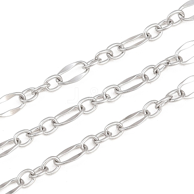 304 Stainless Steel Oval Link Chains CHS-P028-14P-1
