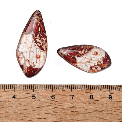 4Pcs Transparent Epoxy Resin Butterfly Wings Pendants RESI-C057-06D-1