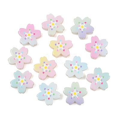 Luminous Printed Opaque Resin Beads RE-CBAC4C7-26-1