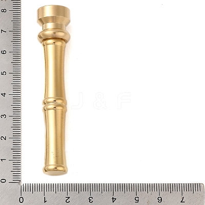 Golden Tone Brass Wax Seal Stamp Head with Bamboo Stick Shaped Handle LS-STAM-K001-05G-C-1