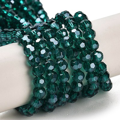 Electroplate Glass Bead Strands EGLA-R015-4mm-13-1