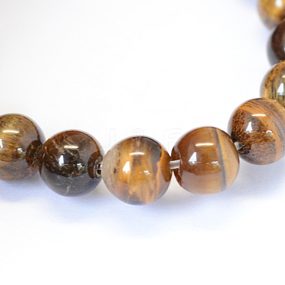 Grade AB Natural Tiger Eye Round Bead Strands X-G-E334-10mm-17-1