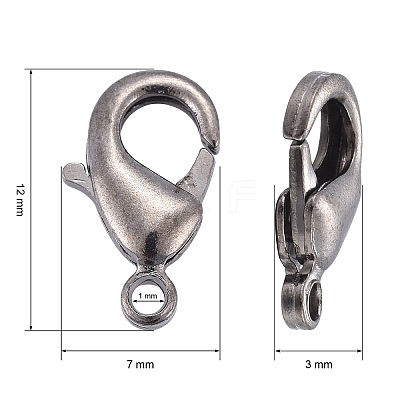 Brass Lobster Claw Clasps X-KK-902-B-1