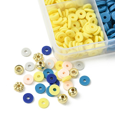 DIY Heishi Polymer Clay Beads Jewelry Making Finding Kit DIY-FS0005-94A-1