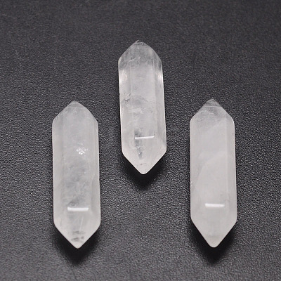 Natural Quartz Crystal Double Terminated Points Healing Stones G-K010-30mm-01-1