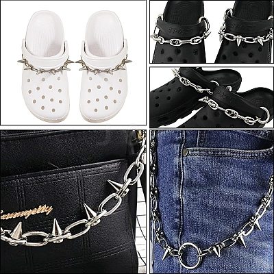 2Pcs Brass & Alloy Shoes Chains HJEW-SP00013-1