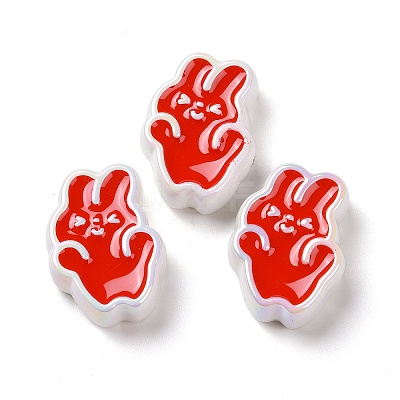 Opaque Acrylic Beads OACR-H025-01D-1