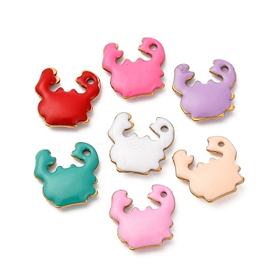 304 Stainless Steel Enamel Charms STAS-Q363-14E-G-1