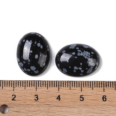 Natural Snowflake Obsidian Cabochons G-B080-01A-23-1