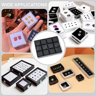 Rectangle Plastic Organizer Lid Boxes CON-WH0085-135B-1