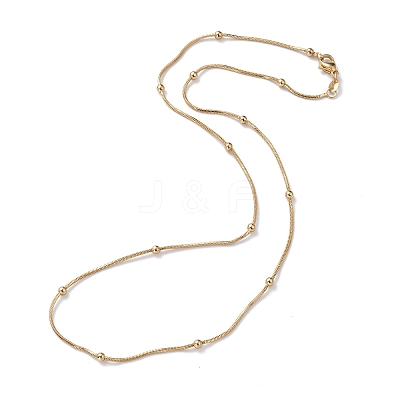 Brass Snake Chain Necklaces X-NJEW-I247-05G-1