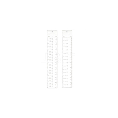 2Pcs 2 Styles Acrylic Rulers AJEW-WH0270-327-1