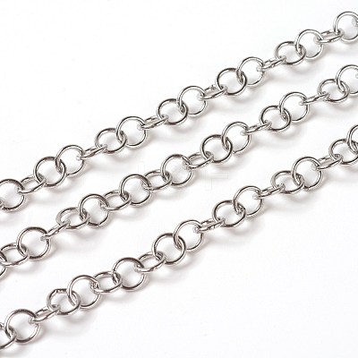 Tarnish Resistant 304 Stainless Steel Rolo Chains CHS-E016-02B-P-1