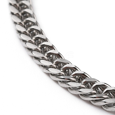 Tarnish Resistant 304 Stainless Steel Diamond Cut Chunky Curb Chains BJEW-JB05766-02-1