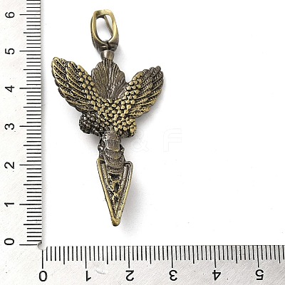 Tibetan Style Rack Plating Brass Big Pendants KK-Q805-28AB-1