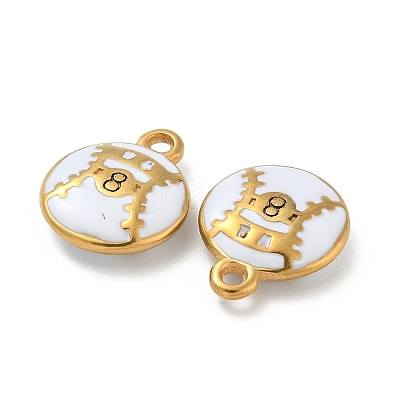 Ion Plating(IP) 304 Stainless Steel Pendants STAS-R008-07G-01-1