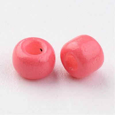 8/0 3mm Baking Paint Glass Seed Beads Loose Spacer Beads X-SEED-S002-K16-1