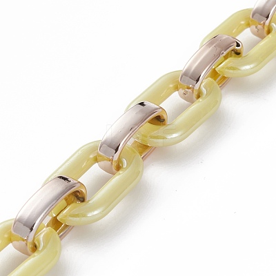 Handmade Opaque Acrylic Cable Chains AJEW-JB00890-05-1