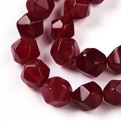 Dyed Natural White Jade Beads Strands G-T139-8mm-46N-1