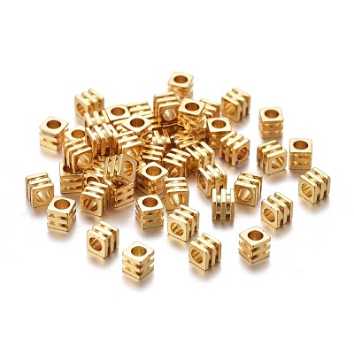 Brass Spacer Beads KK-K249-02C-G-1