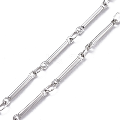 3.28 Feet Real Platinum Brass Bar Link Chains X-CHC-R126-13P-1