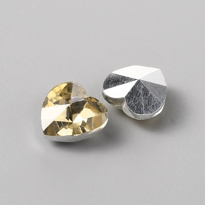 Glass Rhinestone Cabochons GLAA-WH0036-07-1