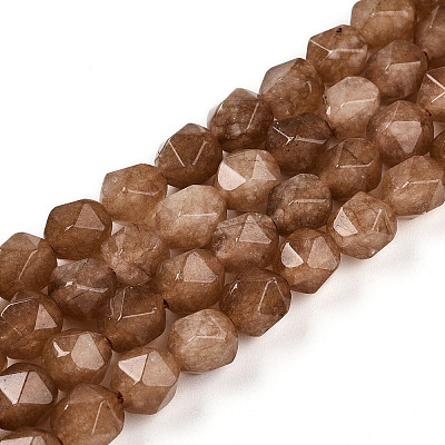Dyed Natural White Jade Beads Strands G-T139-8mm-46Q-1