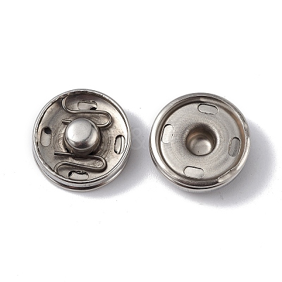 Non-Tarnish 202 Stainless Steel Snap Buttons LS-BUTT-I017-01C-P-1