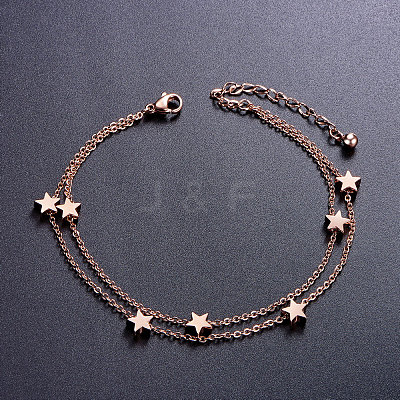 Trendy Stainless Steel Anklet JA42A-1