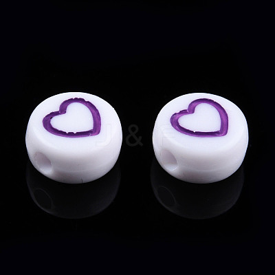 White Opaque Acrylic Beads MACR-N008-41G-1
