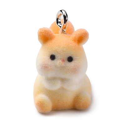Flocky Animal Resin Pendants FIND-S001-06O-1