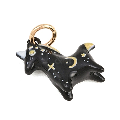 Spray Painted Brass Pendants KK-D256-02B-1