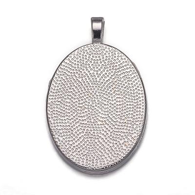 Alloy Pendant Cabochon Settings PALLOY-A15657-N-NF-1