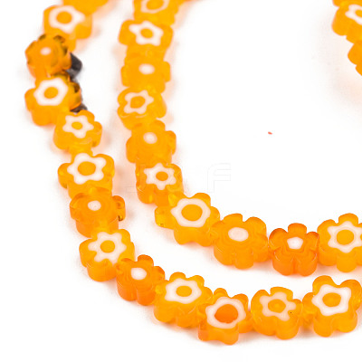 Handmade Millefiori Glass Bead Strands LAMP-N029-017A-05-1