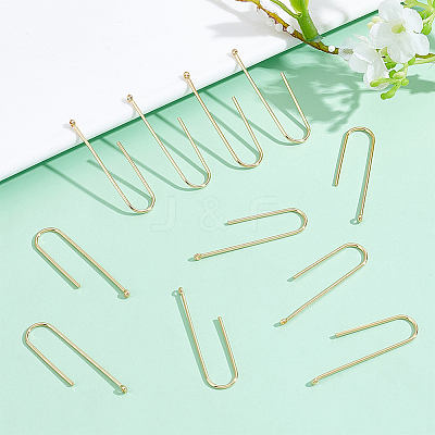 20Pcs Brass Ear Wire KK-ME0001-33-1