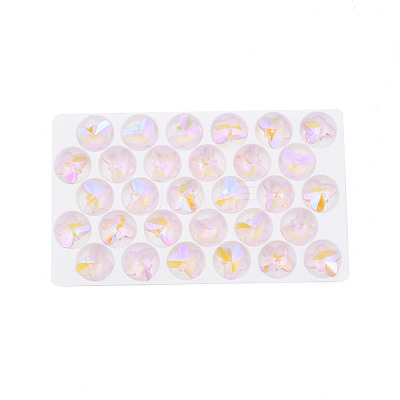 Electroplate Faceted Glass Pendants EGLA-N006-051-1