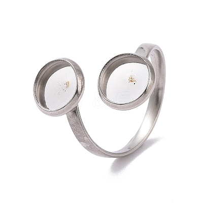 Non-Tarnish 201 Stainless Steel Open Cuff Ring Findings LS-X-STAS-E124-01P-1