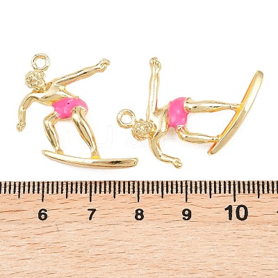 Alloy Enamel Pendants FIND-B062-11G-1