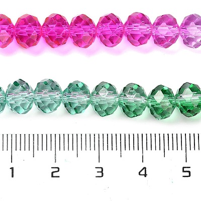 Transparent Painted Glass Beads Strands DGLA-A034-T8mm-A03-1