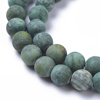 Natural Map Stone Picasso Jasper Beads Strands G-F668-18-8mm-1