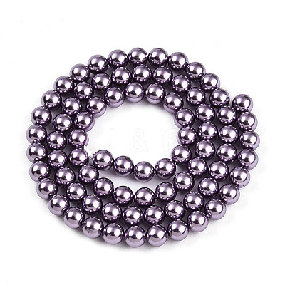 Baking Paint Pearlized Glass Pearl Bead Strands HY-N002-5mm-A14-1