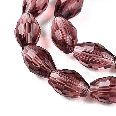 Transparent Glass Beads Strands EGLA-A037-T6x8mm-D13-1