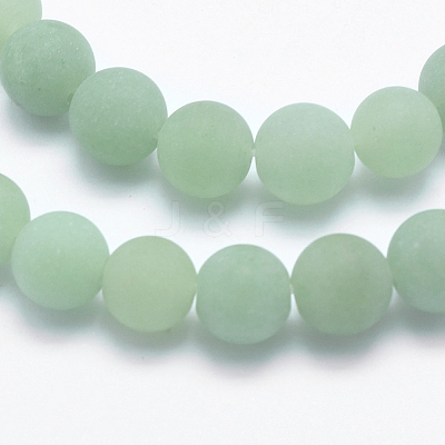Natural Green Aventurine Beads Strands X-G-G748-08-8mm-1