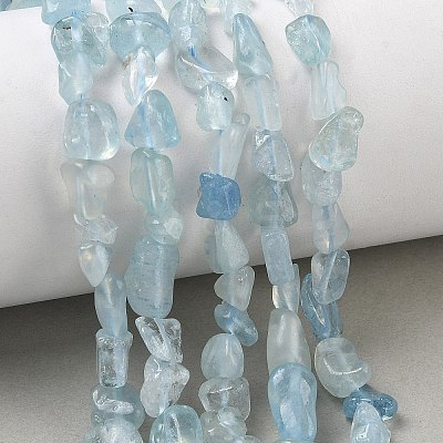 Natural Aquamarine Beads Strands X-G-K203-46-1