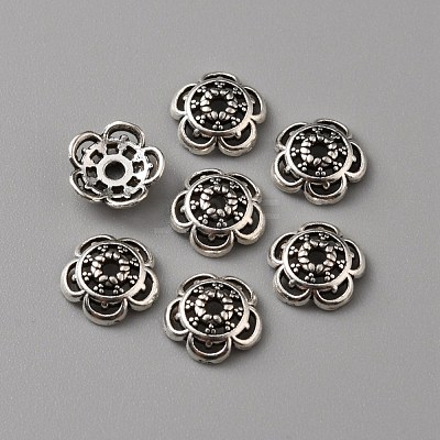 Tibetan Style Alloy Bead Caps FIND-WH0116-07A-AS-1